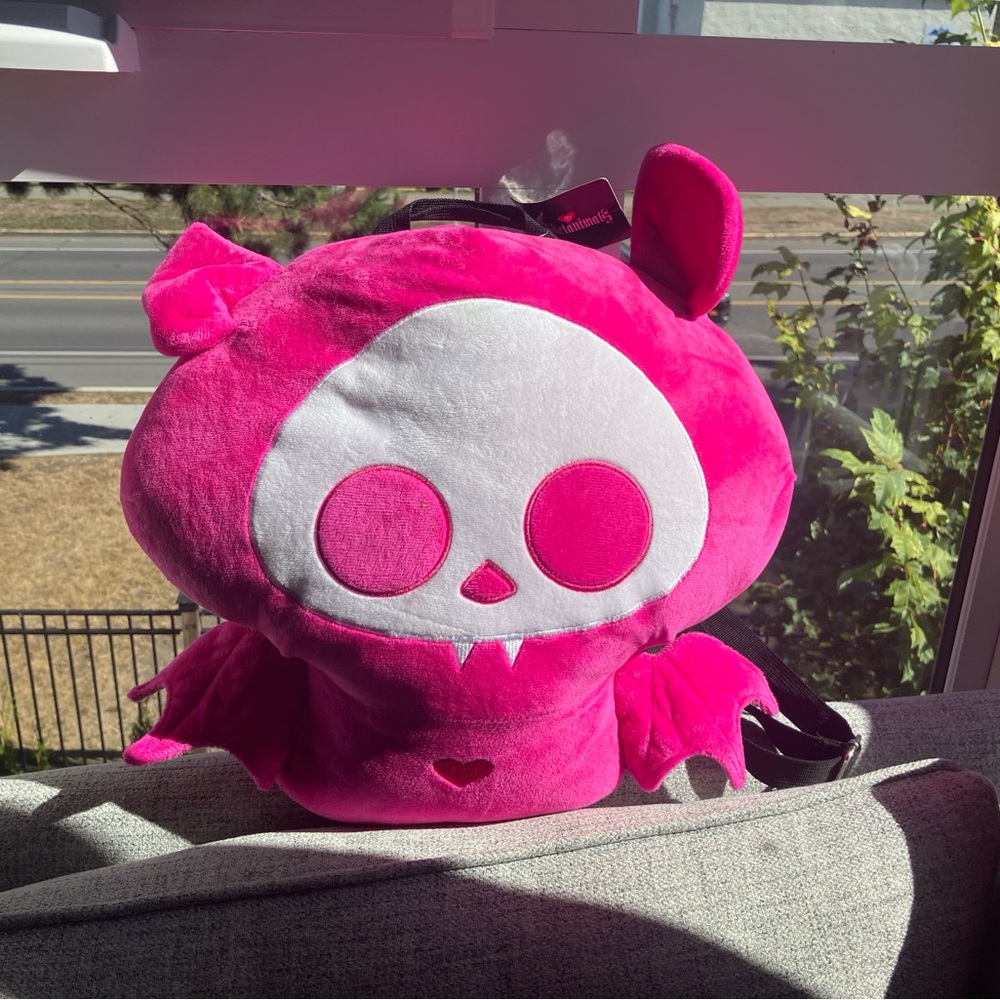 Hot Topic Pink Skelanimals Diego Plush Backpack